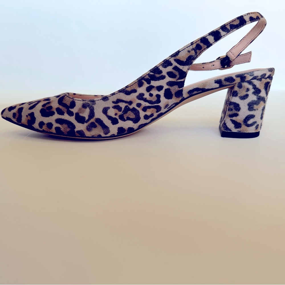 KATE SPADE NEW YORK Midge Leopard-Print Suede Slingback Pumps - Picture 6 of 13
